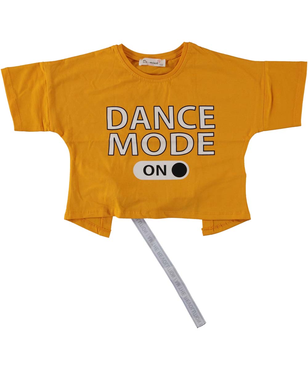 Tricou elegant fete, Dance mode, bumbac, mustar