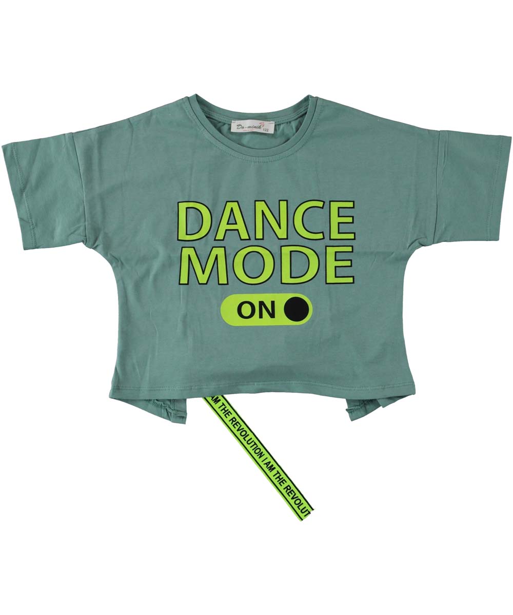 Tricou elegant fete, Dance mode, bumbac, verde