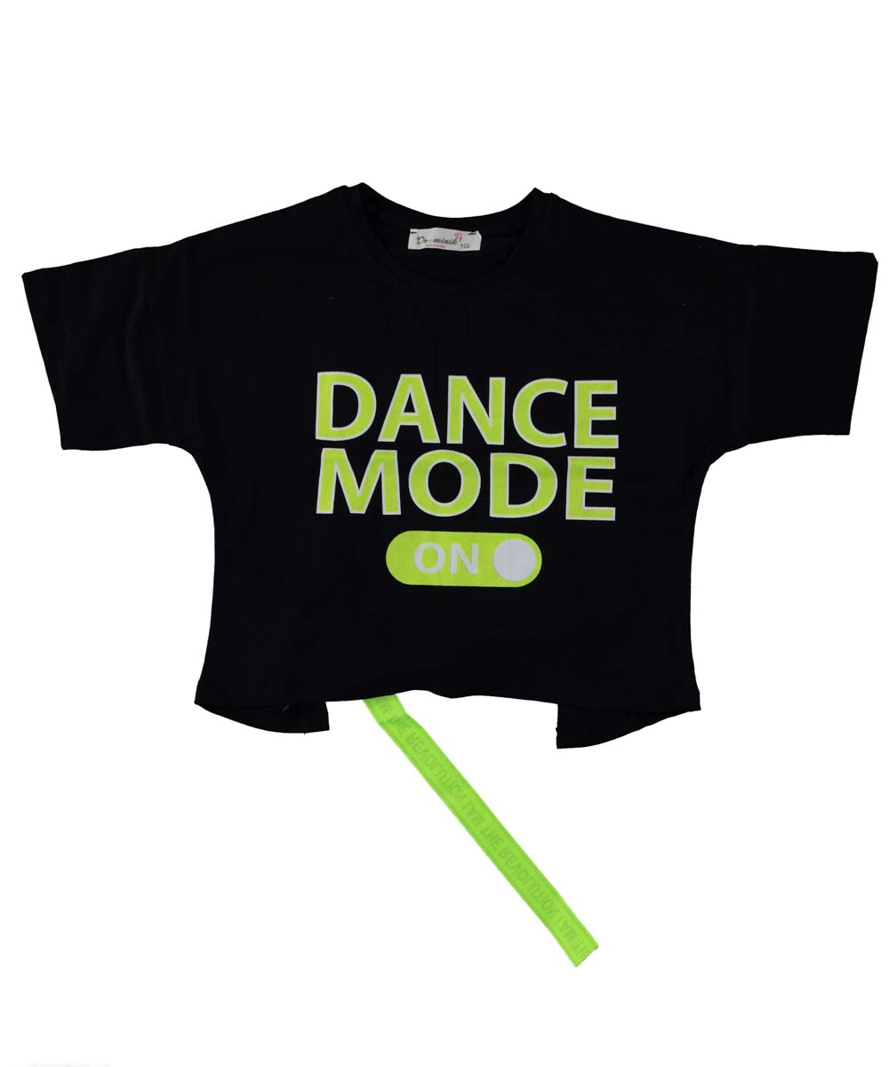 Tricou elegant fete, Dance mode, bumbac, negru