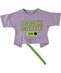 Tricou elegant fete, Dance mode, bumbac, lila