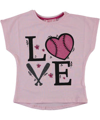 Tricou elegant fete, Love, strasuri, bumbac, roz pal