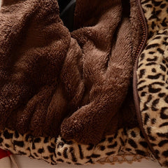 Paltonas gros blanita Animal Print, fete