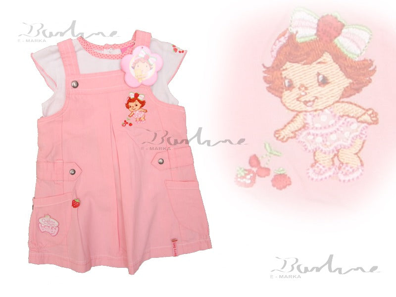 Rochita si Tricou, Compleu 2 piese bumbac, Strawberry Cake