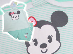 Tricou si pantaloni scurti, Compleu 2 piese, fete, bumbac, Disney