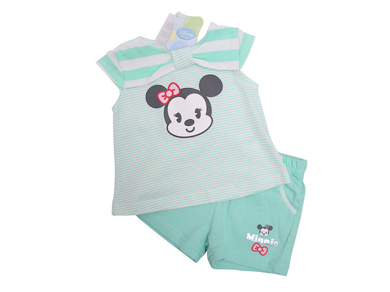 Tricou si pantaloni scurti, Compleu 2 piese, fete, bumbac, Disney