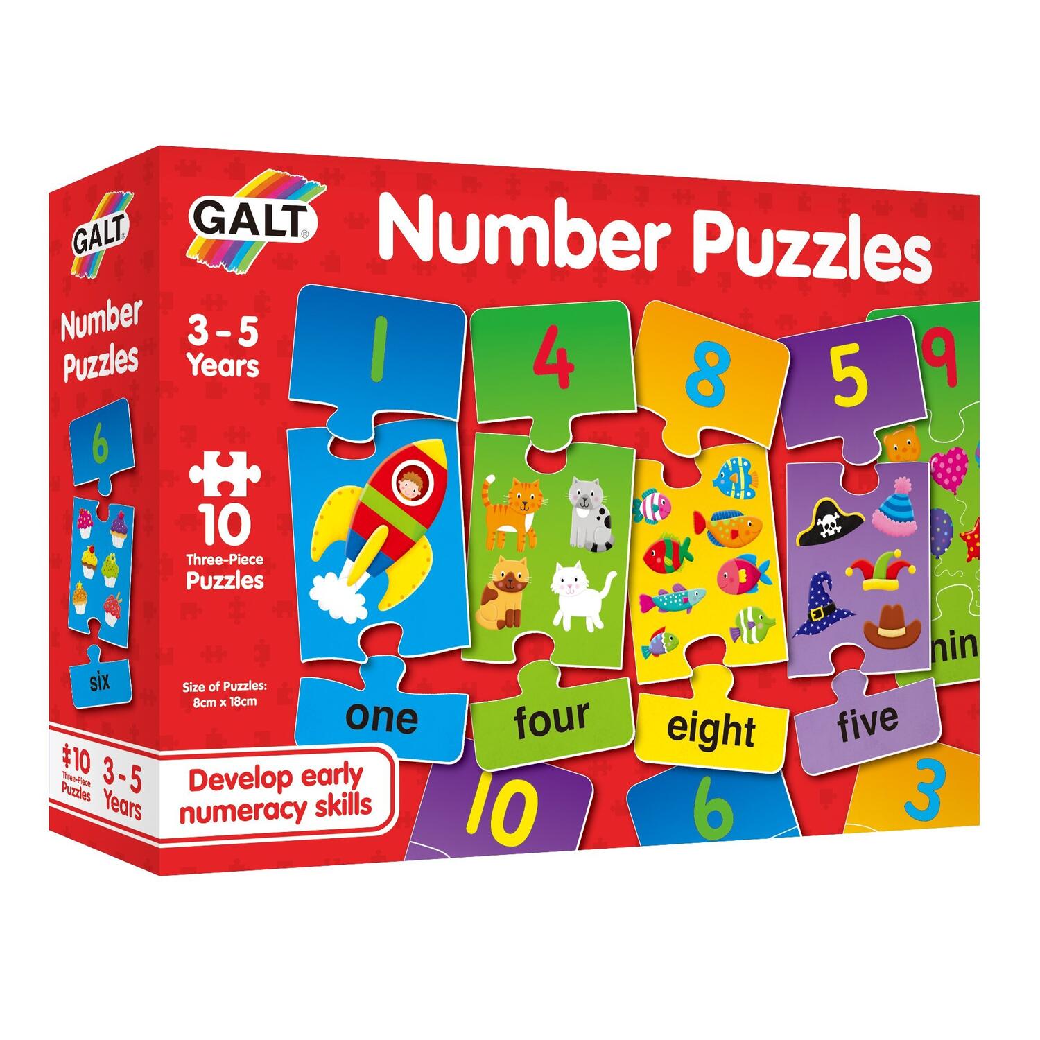 Puzzle cu numere (3 piese)