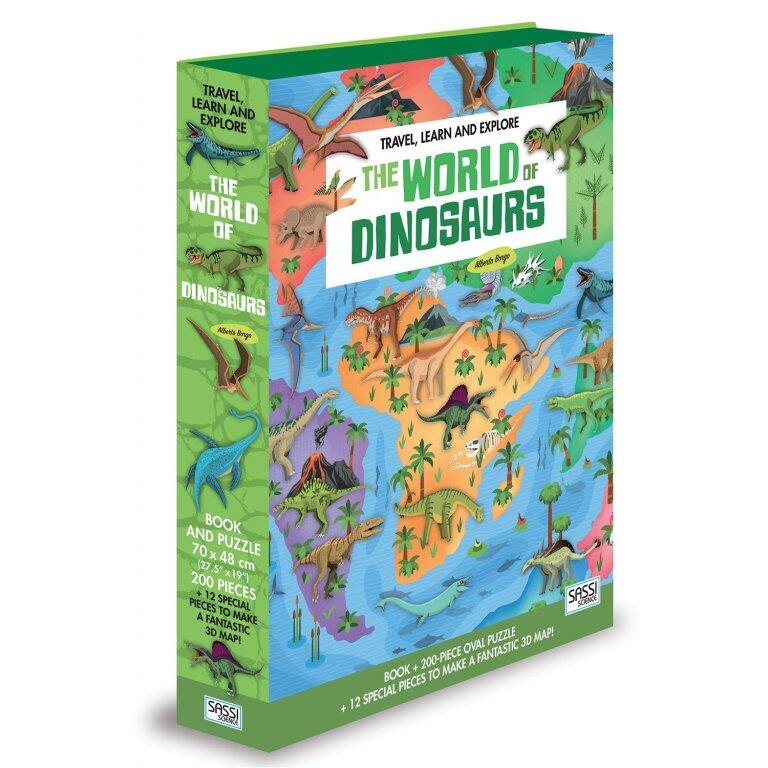 Cunoaste si exploreaza - Puzzle Lumea dinozaurilor (200 piese)