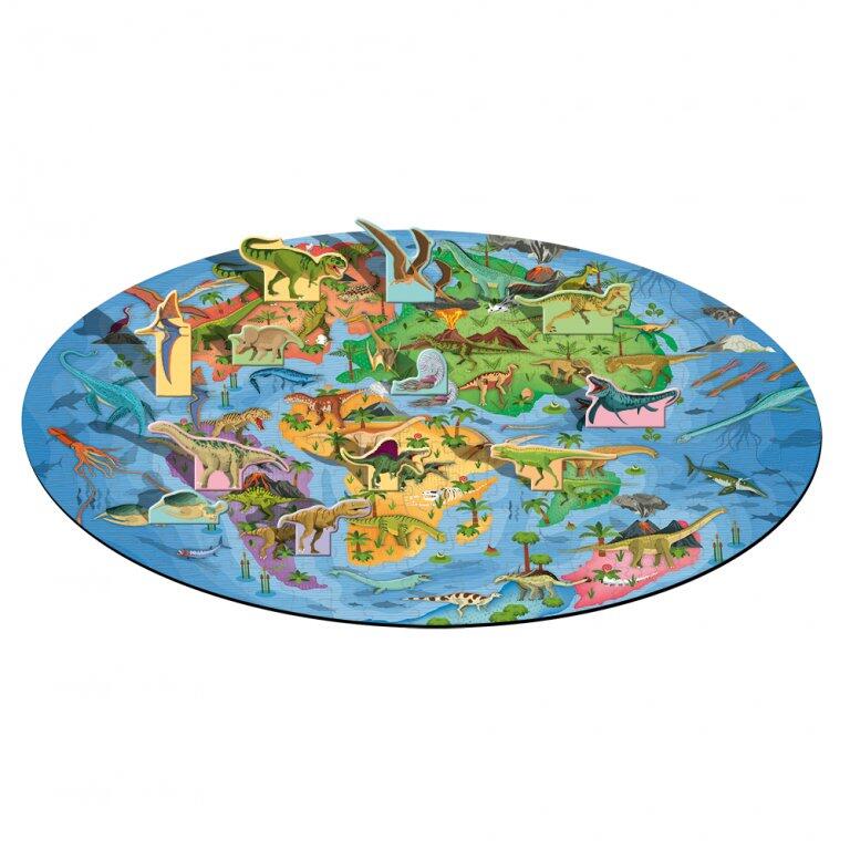 Cunoaste si exploreaza - Puzzle Lumea dinozaurilor (200 piese)