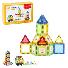 Set de constructie magnetic 3D - 38 piese