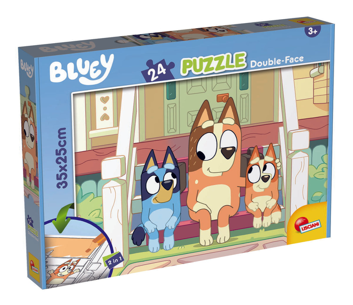 Puzzle de colorat - Bluey & Mr Monkey Jocks (24 piese)